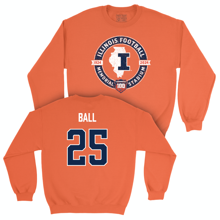 Illinois Football 100th Anniversary Orange Tradition Crew - Aaron Ball | #25 Small