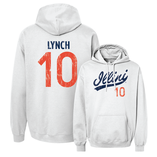 White Script Hoodie - Abby Lynch #10 Youth Small