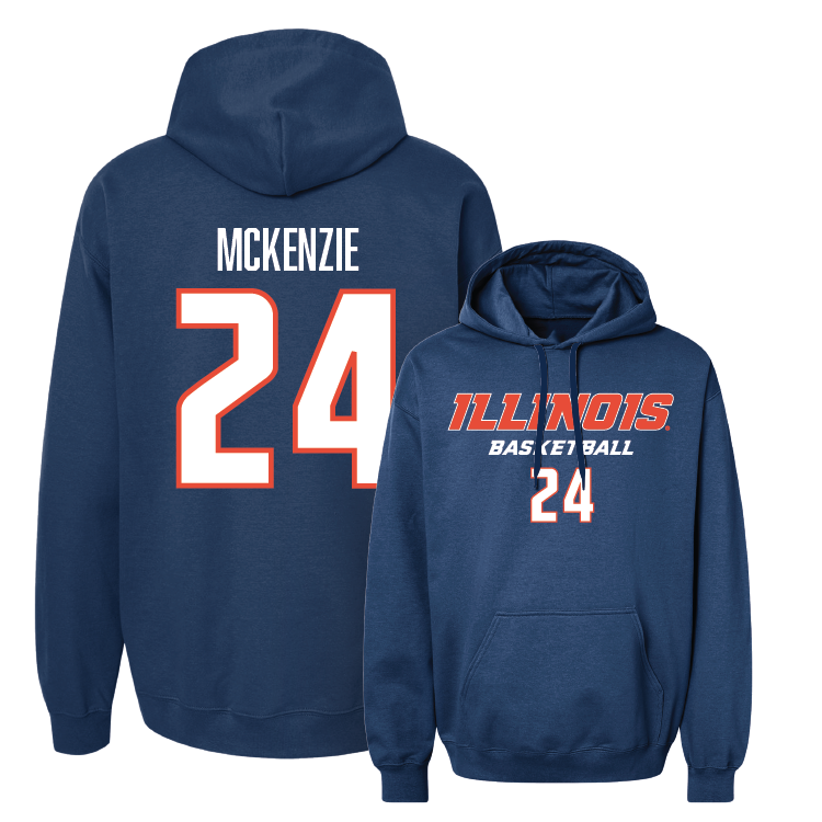 Navy Illinois Classic Hoodie - Adalia McKenzie #24 Youth Small