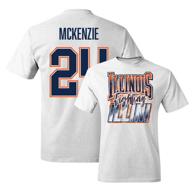 Illinois White Graphic Comfort Colors Tee - Adalia McKenzie #24