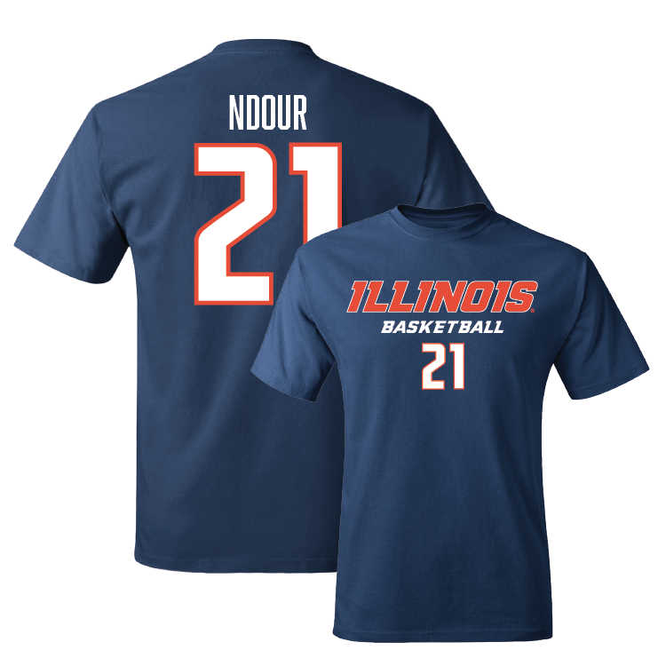 Navy Illinois Classic Tee - Aicha Ndour #21 Youth Small