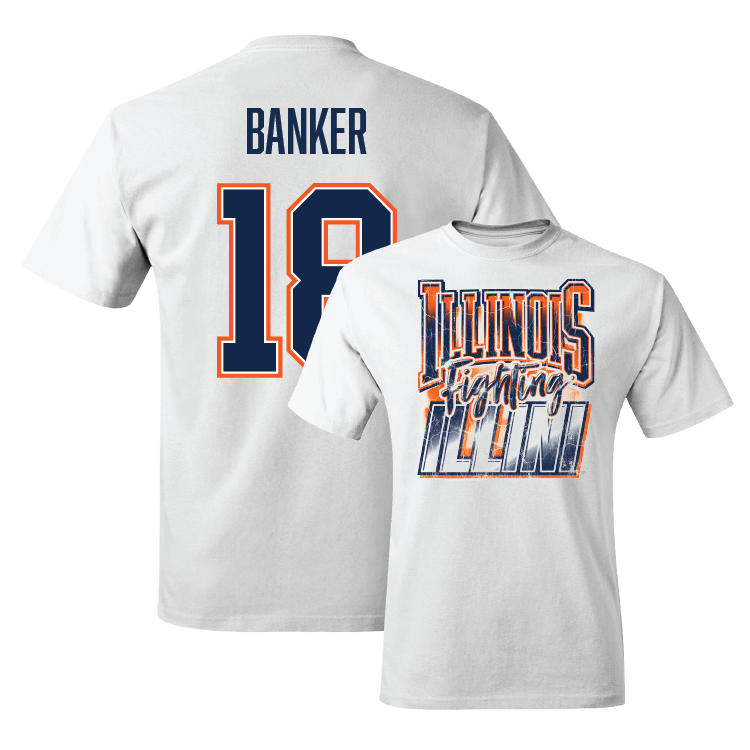 White Illinois Graphic Comfort Colors Tee - Banker Brady #18 Youth Small