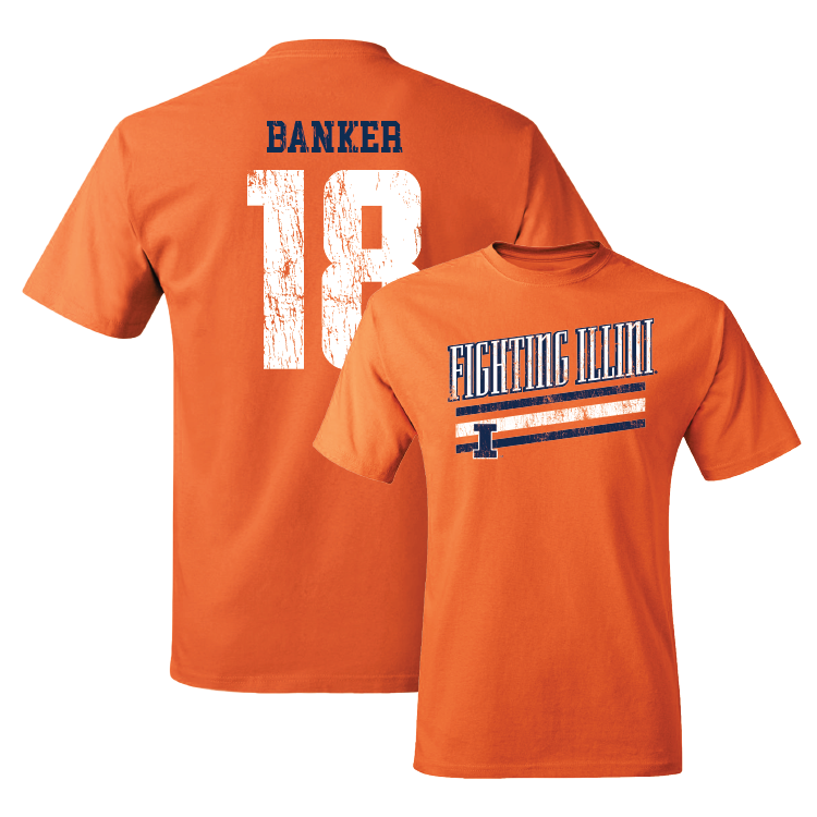 Orange Slant Tee - Banker Brady #18 Youth Small