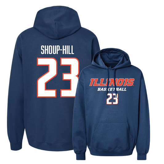 Navy Illinois Classic Hoodie - Brynn Shoup-Hill #23 Youth Small