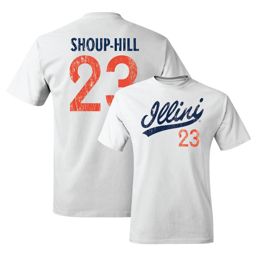 White Script Comfort Colors Tee - Brynn Shoup-Hill #23 Youth Small