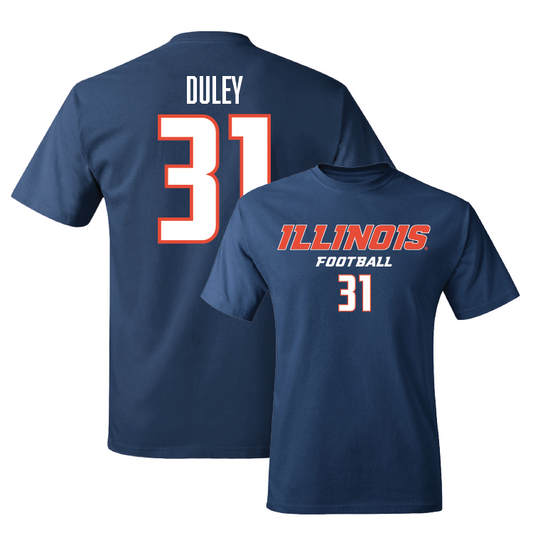 Navy Illinois Classic Tee - Declan Duley #31 Youth Small