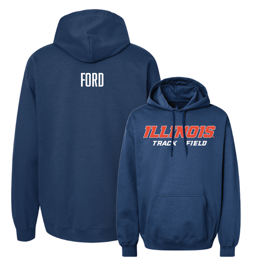 Navy Illinois Classic Hoodie - DeVontae Ford Youth Small