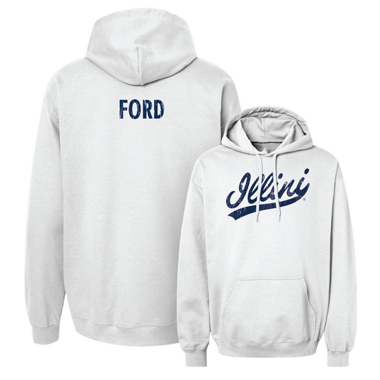 White Script Hoodie - DeVontae Ford Youth Small