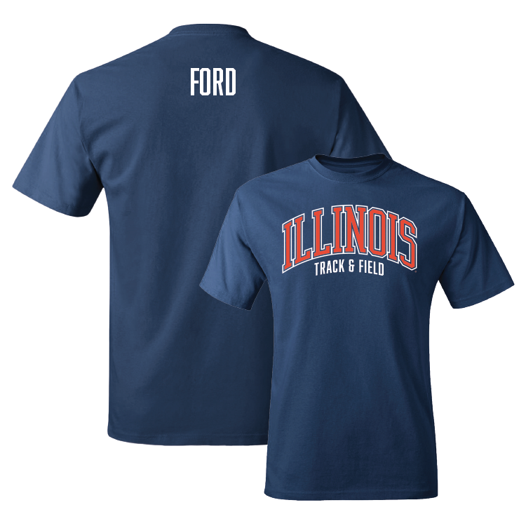 Navy Illinois Arch Tee - DeVontae Ford Youth Small