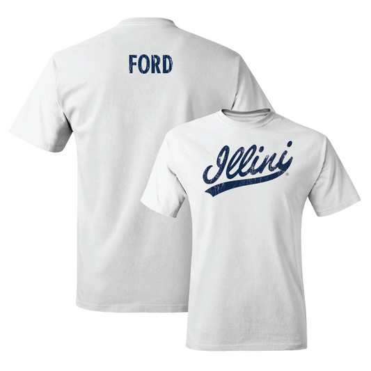 White Script Comfort Colors Tee - DeVontae Ford Youth Small