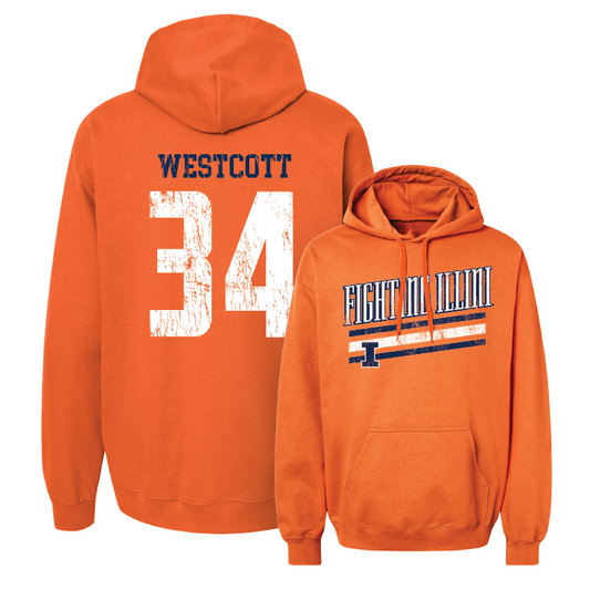 Orange Slant Hoodie - Drake Westcott #34 Youth Small