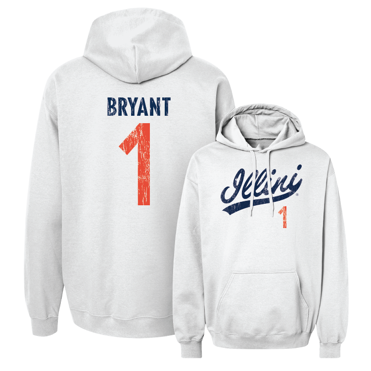 White Script Hoodie - Genesis Bryant #1 Youth Small