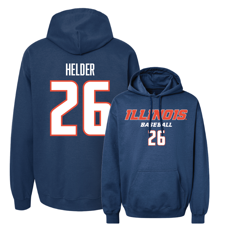 Navy Illinois Classic Hoodie - Gabriel Helder #26 Youth Small
