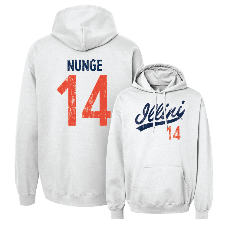 White Script Hoodie - Jessica Nunge #14 Youth Small