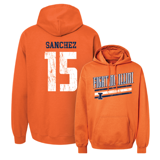 Orange Slant Hoodie - Julius Sanchez #15 Youth Small