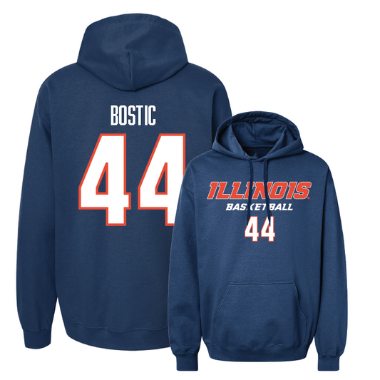 Navy Illinois Classic Hoodie - Kendall Bostic #44 Youth Small