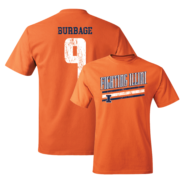 Orange Slant Tee - Kayla Burbage #9 Youth Small