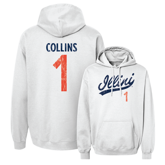White Script Hoodie - Kennedy Collins #1 Youth Small