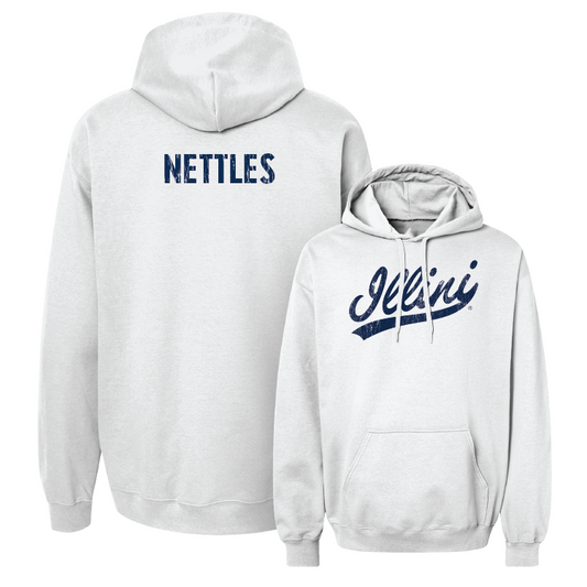 White Script Hoodie - Kenli Nettles Youth Small