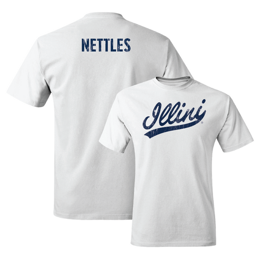 White Script Comfort Colors Tee - Kenli Nettles Youth Small