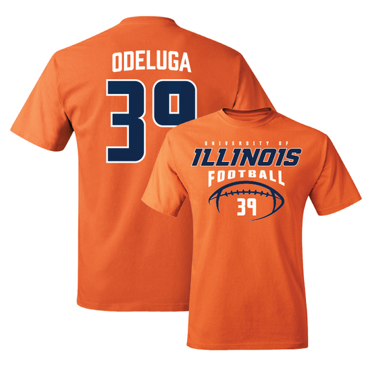 Orange Illinois Football Tee - Kennena Odeluga #39 Youth Small