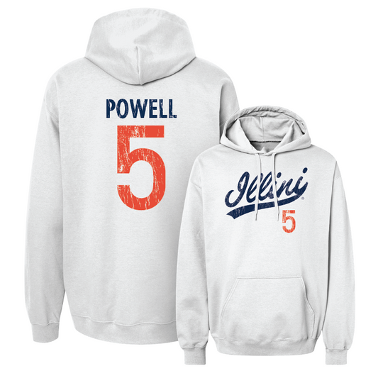 White Script Hoodie - Kailee Powell #5 Youth Small