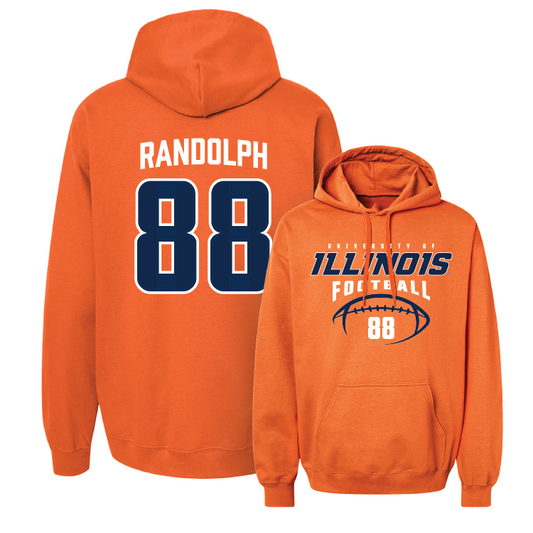 Orange Illinois Football Hoodie - Keith Randolph #88 Youth Small