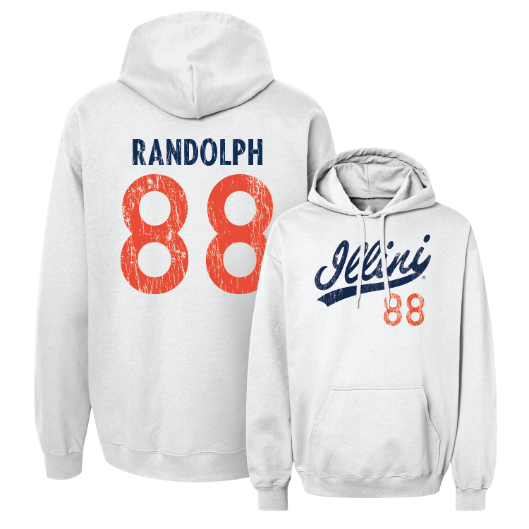 White Script Hoodie - Keith Randolph #88 Youth Small