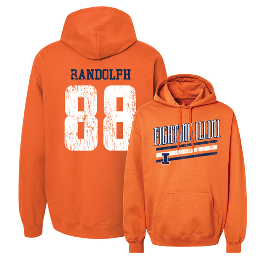 Orange Slant Hoodie - Keith Randolph #88 Youth Small