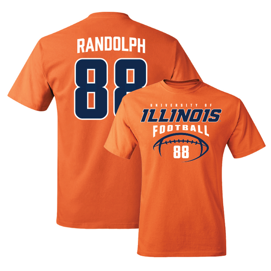 Orange Illinois Football Tee - Keith Randolph #88 Youth Small