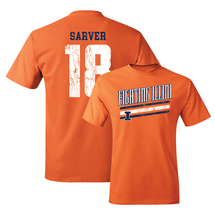 Orange Slant Tee - Kellen Sarver #18 Youth Small