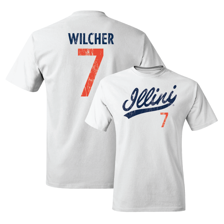 White Script Comfort Colors Tee - Kenari Wilcher #7 Youth Small