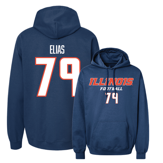 Navy Illinois Classic Hoodie - Luciano Elias #79 Youth Small
