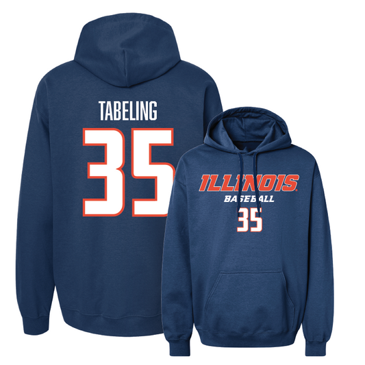 Navy Illinois Classic Hoodie - Logan Tabeling #35 Youth Small