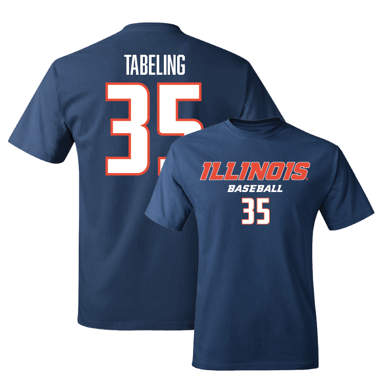 Navy Illinois Classic Tee - Logan Tabeling #35 Youth Small