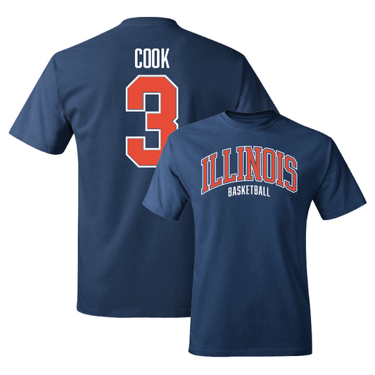 Navy Illinois Arch Tee - Makira Cook #3 Youth Small
