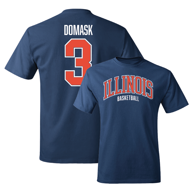 Navy Illinois Arch Tee - Marcus Domask #3 Youth Small