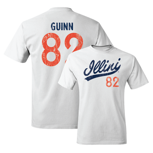 White Script Comfort Colors Tee - Nathan Guinn #82 Youth Small