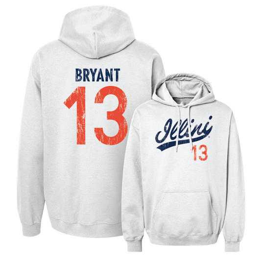 White Script Hoodie - Pat Bryant #13 Youth Small