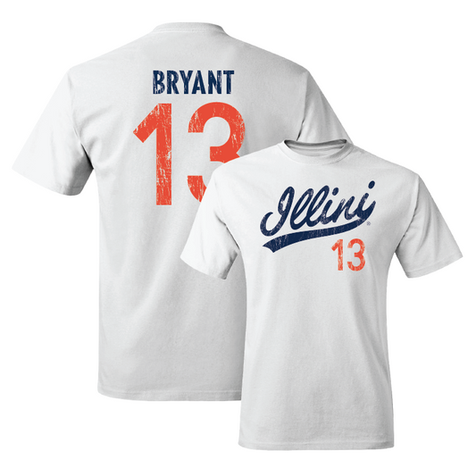 White Script Comfort Colors Tee - Pat Bryant #13 Youth Small
