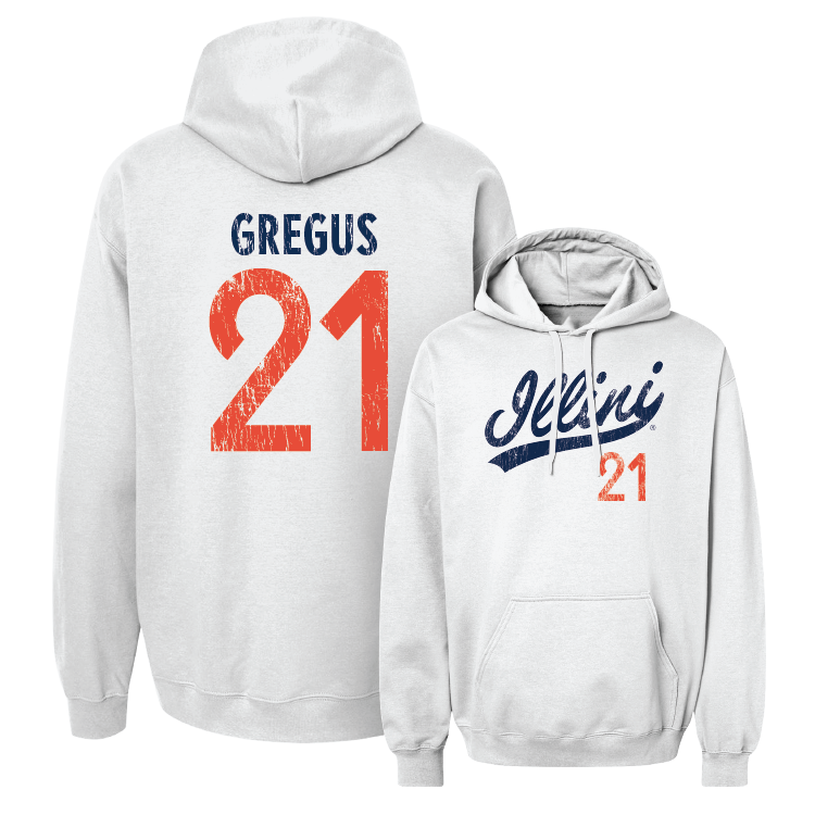 White Script Hoodie - Sophie Gregus #21 Youth Small