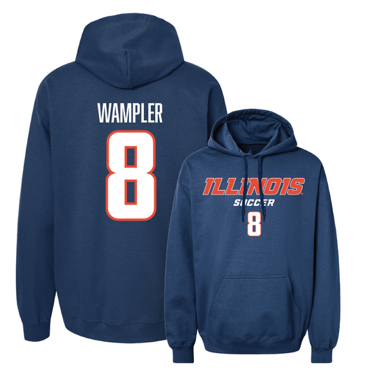 Navy Illinois Classic Hoodie - Sophia Wampler #8 Youth Small