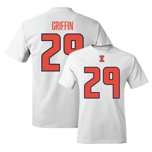 Navy Illinois Player Tee - Timothy Griffin Jr.  #29 Youth Small