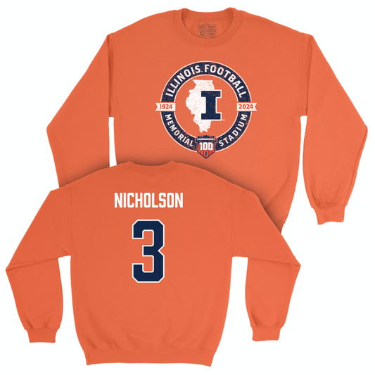 Illinois Football 100th Anniversary Orange Tradition Crew - Tahveon Nicholson | #3 Small