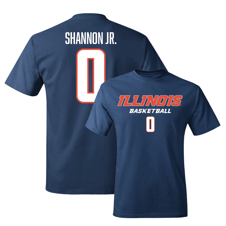 Navy Illinois Classic Tee - Terrence Shannon Jr. #0 Youth Small