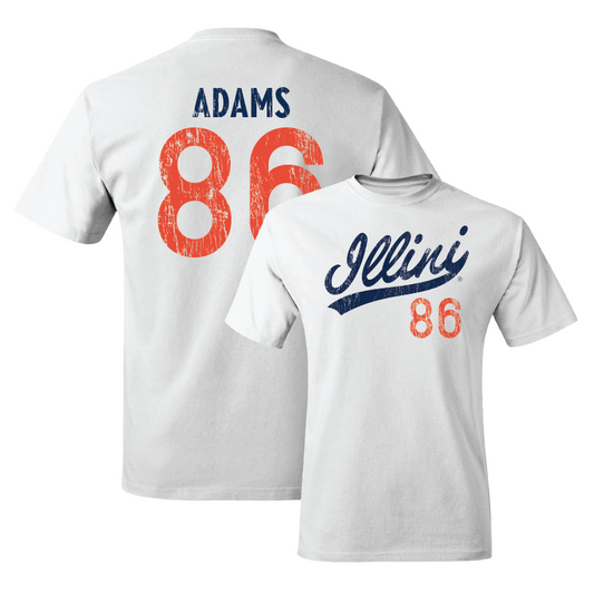 White Script Comfort Colors Tee - Weston Adams #86 Youth Small