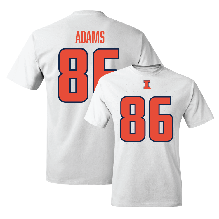 Navy Illinois Player Tee - Weston Adams #86 Youth Small