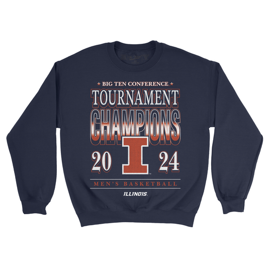 Illinois MBB 2024 Conference Tournament Champions Streetwear Crew by Retro Brand