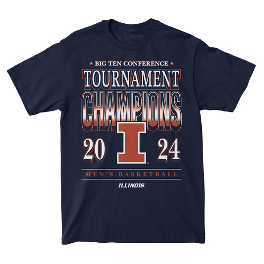 Illinois MBB 2024 Conference Tournament Champions Streetwear T-shirt by Retro Brand