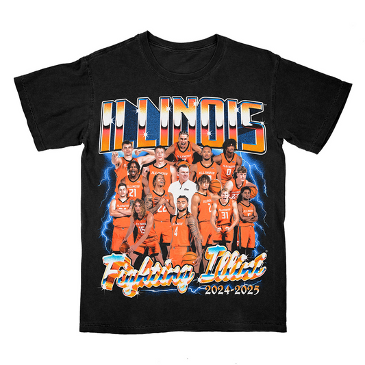 EXCLUSIVE RELEASE: Illinois Men's Basketball '24-25 Team Black Tee